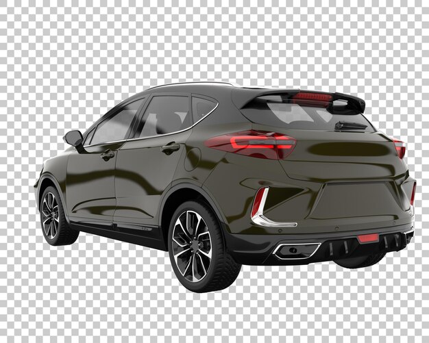 Coche moderno sobre fondo transparente. Representación 3d - ilustración