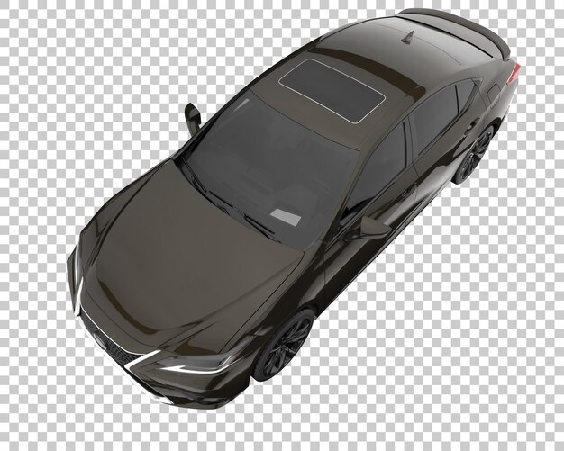 Coche moderno sobre fondo transparente. Representación 3d - ilustración