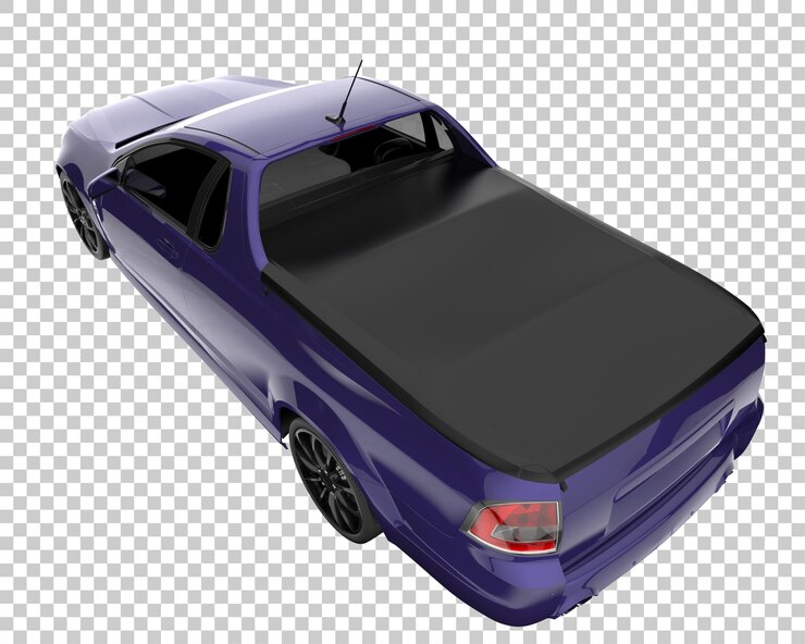 PSD coche moderno sobre fondo transparente. representación 3d - ilustración