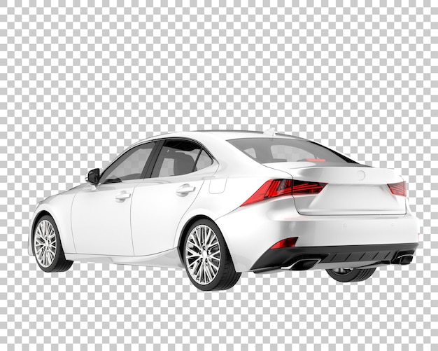 Coche moderno sobre fondo transparente. Representación 3d - ilustración