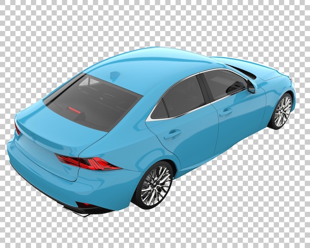Coche moderno sobre fondo transparente. Representación 3d - ilustración