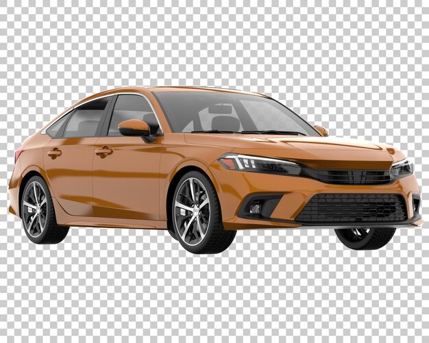 Coche moderno sobre fondo transparente. Representación 3d - ilustración