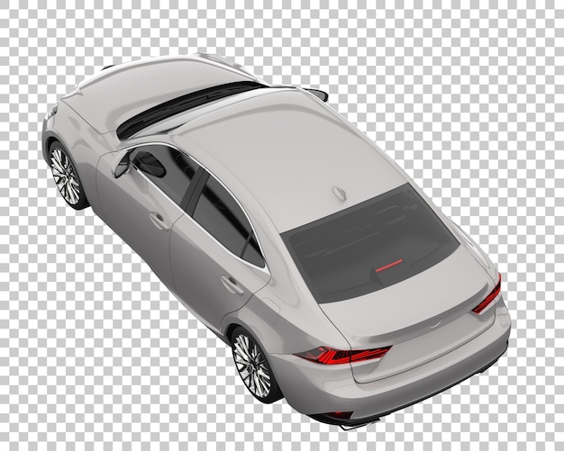 Coche moderno sobre fondo transparente. Representación 3d - ilustración