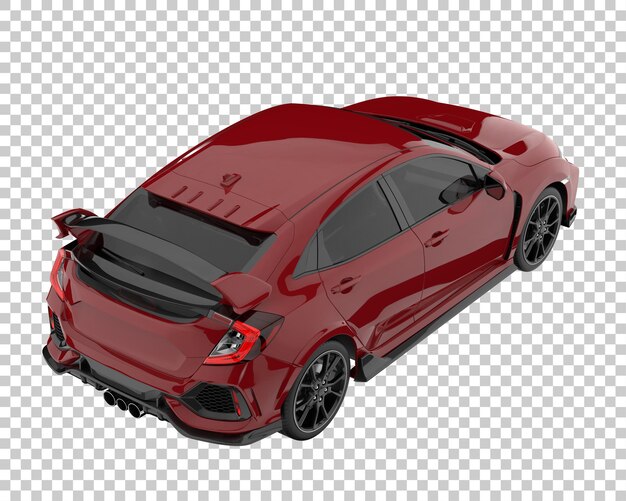 Coche moderno sobre fondo transparente. Representación 3d - ilustración