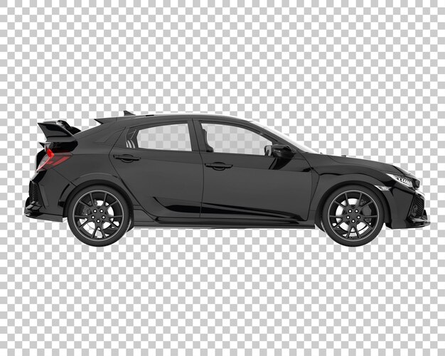 Coche moderno sobre fondo transparente. Representación 3d - ilustración