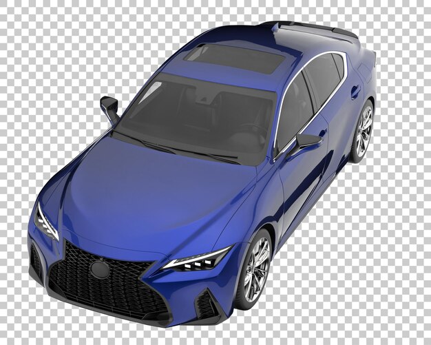 Coche moderno sobre fondo transparente. Representación 3d - ilustración