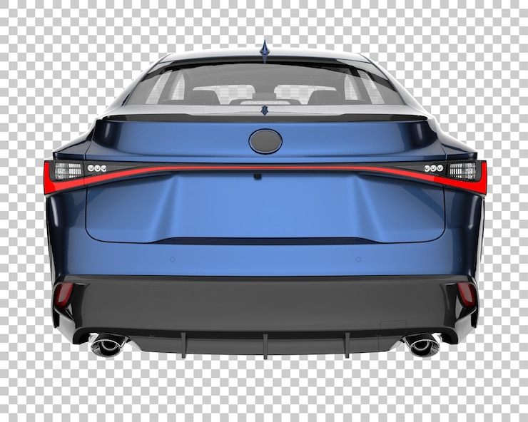 PSD coche moderno sobre fondo transparente. representación 3d - ilustración