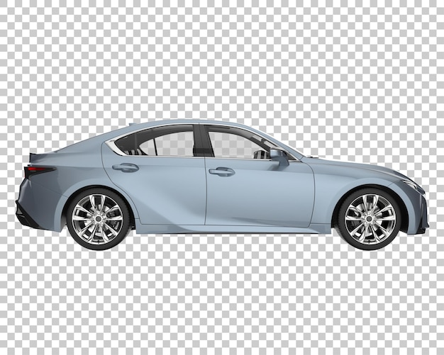 Coche moderno sobre fondo transparente. Representación 3d - ilustración