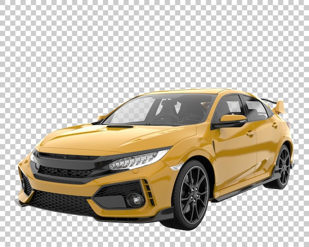 Coche moderno sobre fondo transparente. Representación 3d - ilustración