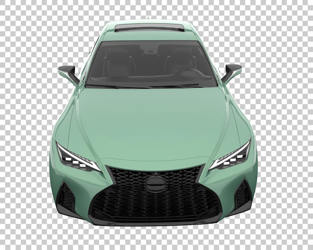 Coche moderno sobre fondo transparente. Representación 3d - ilustración