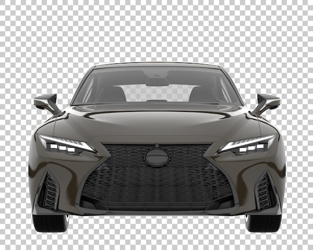 Coche moderno sobre fondo transparente. Representación 3d - ilustración