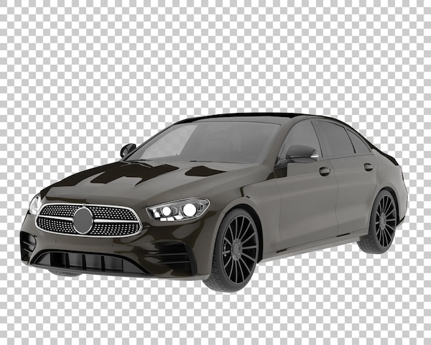 Coche moderno sobre fondo transparente. Representación 3d - ilustración