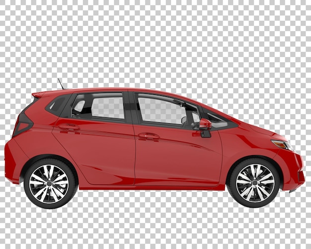 Coche moderno sobre fondo transparente. Representación 3d - ilustración