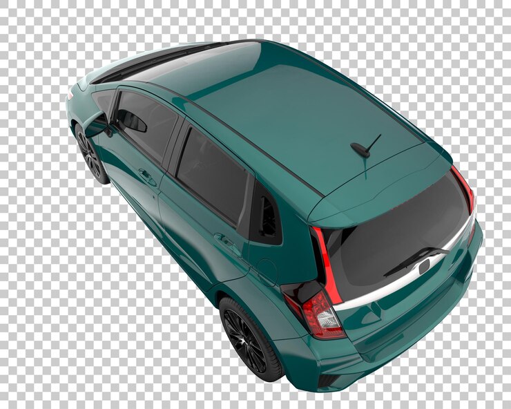 PSD coche moderno sobre fondo transparente. representación 3d - ilustración