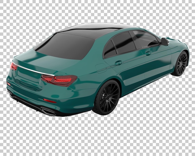 Coche moderno sobre fondo transparente. Representación 3d - ilustración