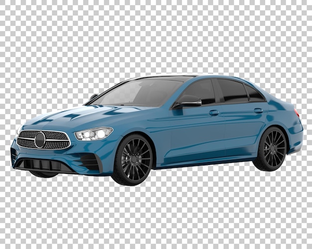 Coche moderno sobre fondo transparente. Representación 3d - ilustración