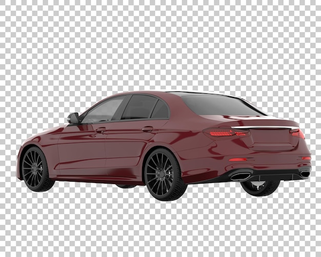 Coche moderno sobre fondo transparente. Representación 3d - ilustración
