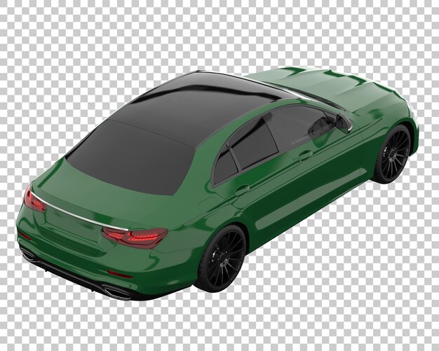 Coche moderno sobre fondo transparente. Representación 3d - ilustración