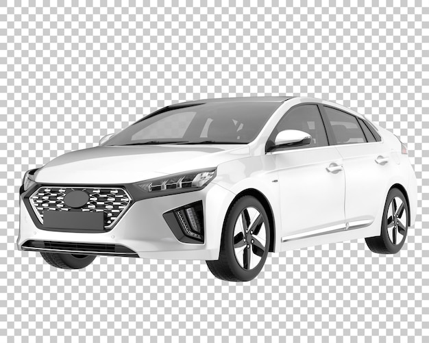 Coche moderno sobre fondo transparente. Representación 3d - ilustración