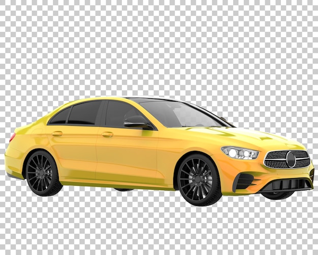Coche moderno sobre fondo transparente. Representación 3d - ilustración