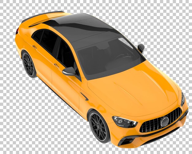 Coche moderno sobre fondo transparente. Representación 3d - ilustración