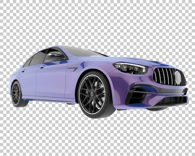 Coche moderno sobre fondo transparente. Representación 3d - ilustración