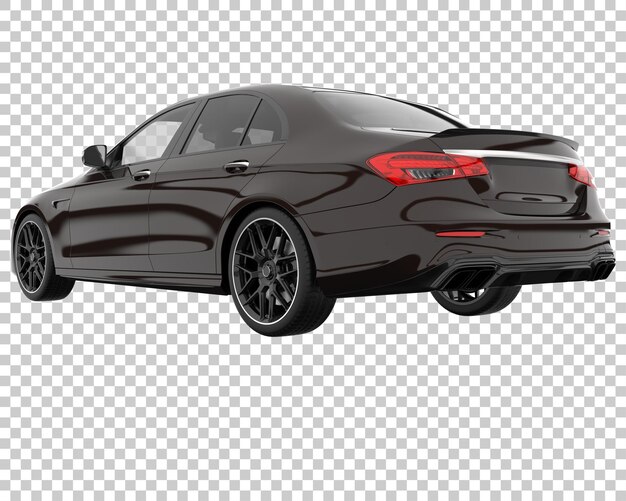 Coche moderno sobre fondo transparente. Representación 3d - ilustración
