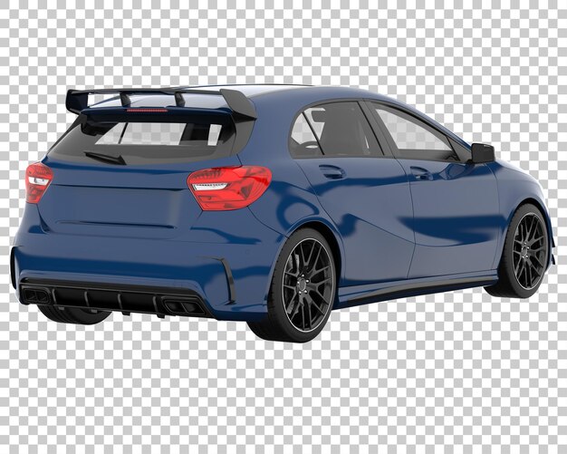 Coche moderno sobre fondo transparente. Representación 3d - ilustración