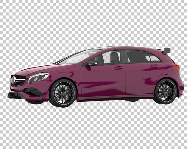 Coche moderno sobre fondo transparente. Representación 3d - ilustración