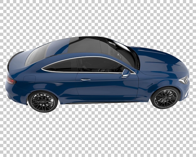 Coche moderno sobre fondo transparente. Representación 3d - ilustración