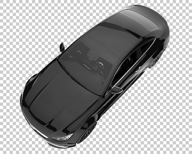 Coche moderno sobre fondo transparente. Representación 3d - ilustración