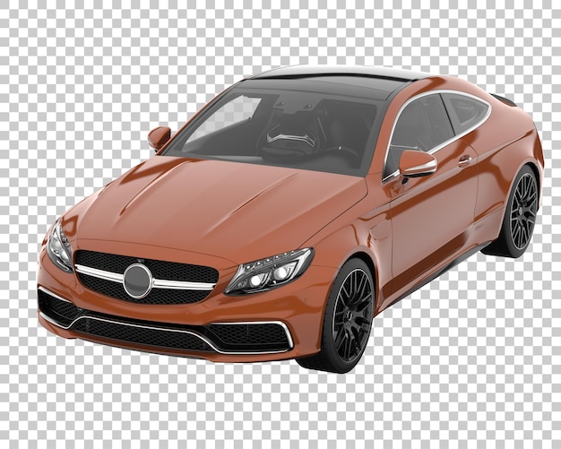 Coche moderno sobre fondo transparente. Representación 3d - ilustración