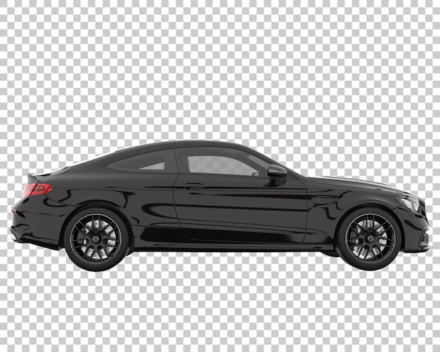 Coche moderno sobre fondo transparente. Representación 3d - ilustración