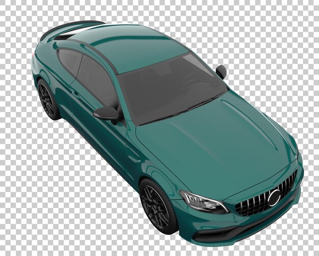Coche moderno sobre fondo transparente. Representación 3d - ilustración
