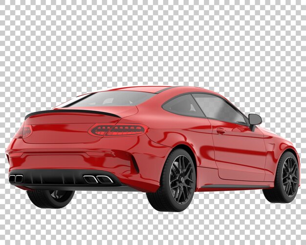Coche moderno sobre fondo transparente. Representación 3d - ilustración