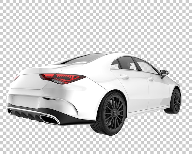 Coche moderno sobre fondo transparente. Representación 3d - ilustración