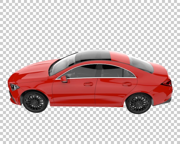 Coche moderno sobre fondo transparente. Representación 3d - ilustración