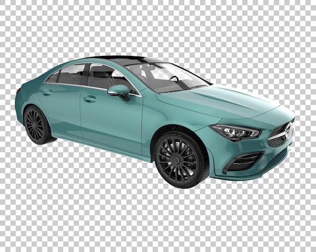 Coche moderno sobre fondo transparente. Representación 3d - ilustración