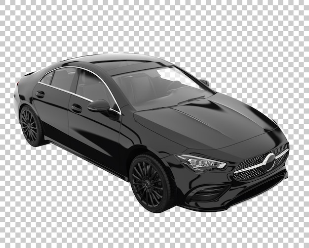 Coche moderno sobre fondo transparente. Representación 3d - ilustración