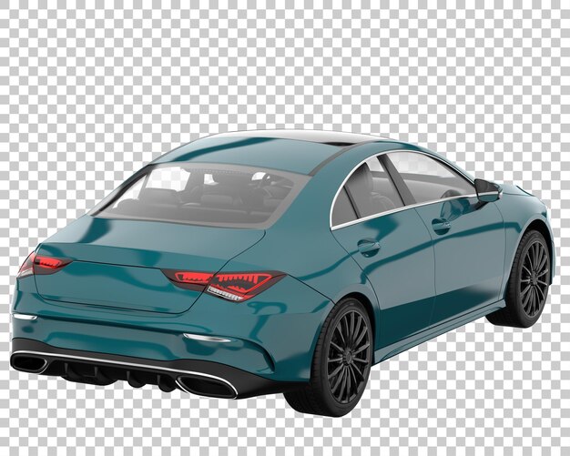 Coche moderno sobre fondo transparente. Representación 3d - ilustración