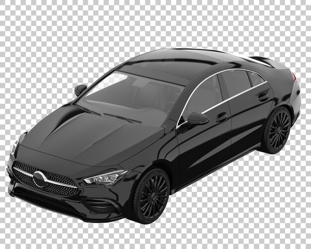 Coche moderno sobre fondo transparente. Representación 3d - ilustración