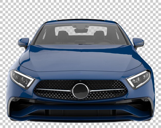 Coche moderno sobre fondo transparente. Representación 3d - ilustración