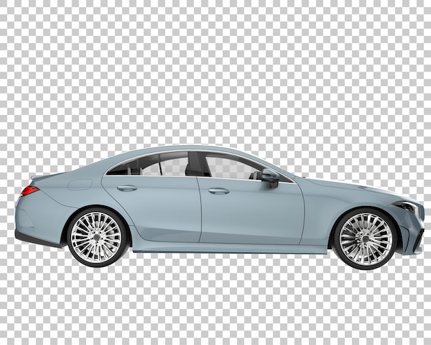 Coche moderno sobre fondo transparente. Representación 3d - ilustración