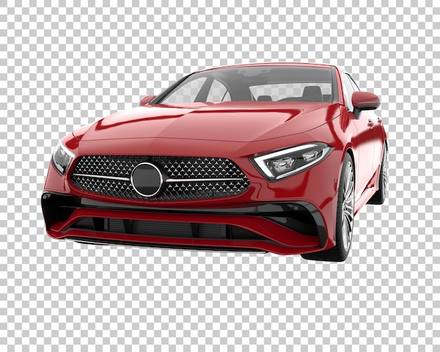 Coche moderno sobre fondo transparente. Representación 3d - ilustración