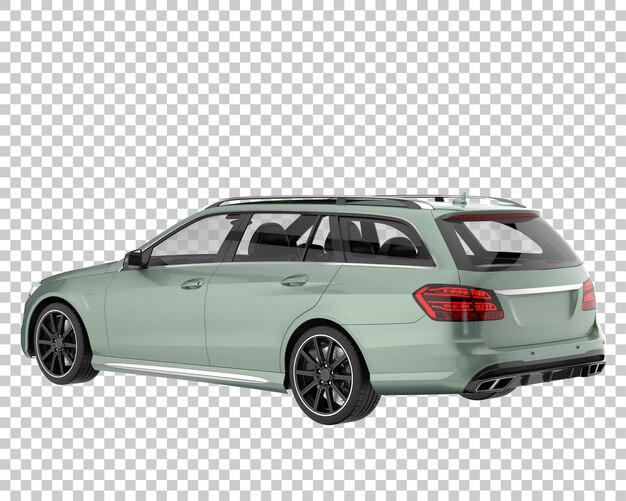 Coche moderno sobre fondo transparente. Representación 3d - ilustración