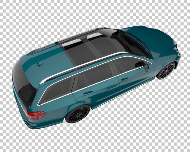 Coche moderno sobre fondo transparente. Representación 3d - ilustración