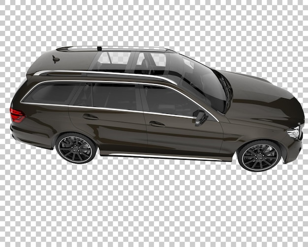 Coche moderno sobre fondo transparente. Representación 3d - ilustración