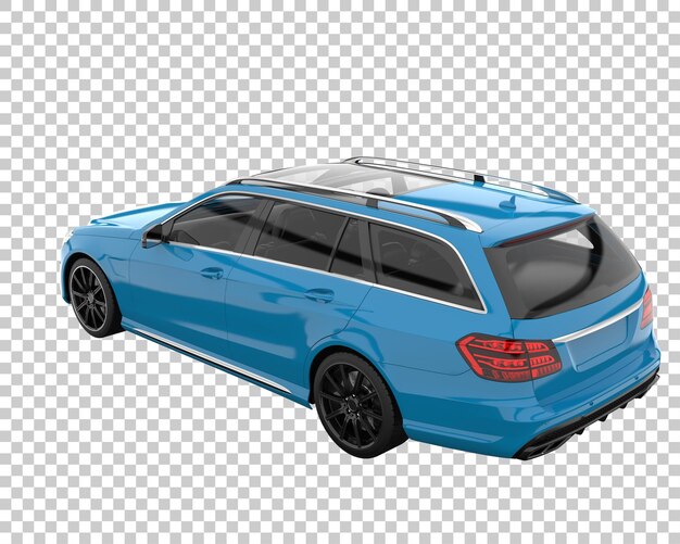 Coche moderno sobre fondo transparente. Representación 3d - ilustración