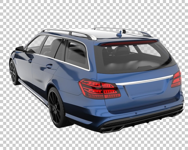 Coche moderno sobre fondo transparente. Representación 3d - ilustración