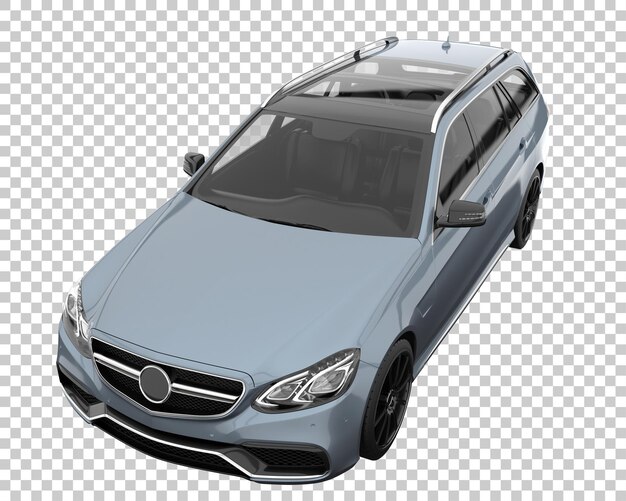 Coche moderno sobre fondo transparente. Representación 3d - ilustración
